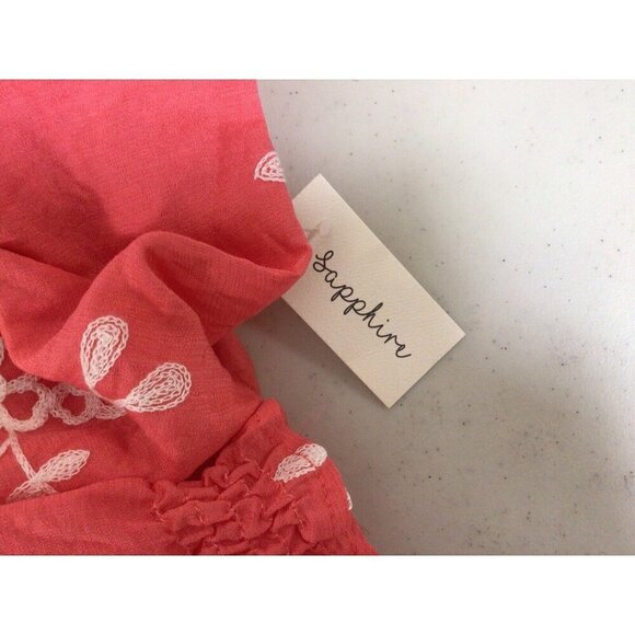 Sapphire Embroidered Blouse Womens Medium New - Picture 8 of 8